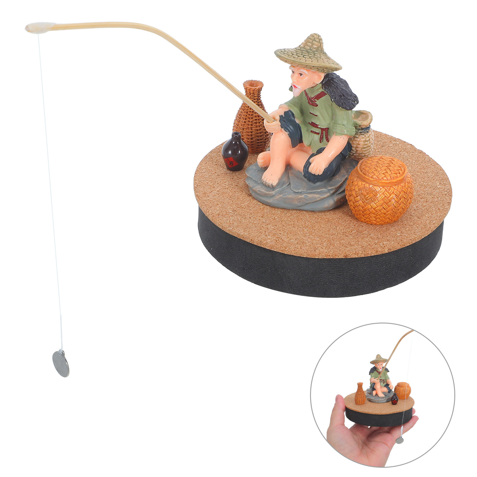 Patung Nelayan Asia Miniatur T - Bonsai Tree Zen Garden ulasan dan harga